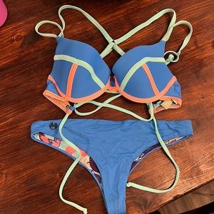 Maaji two piece cross back bikini S